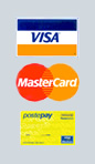 Paga le spese di istruttoria del finanziamento con: Visa MasterCard PostePay